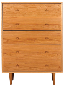 Asher solid wood five drawer dresser
